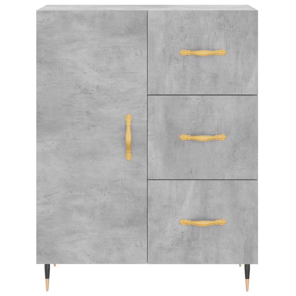 vidaXL Szafka, szarość betonu, 69,5x34x90 cm, materiał drewnopochodny