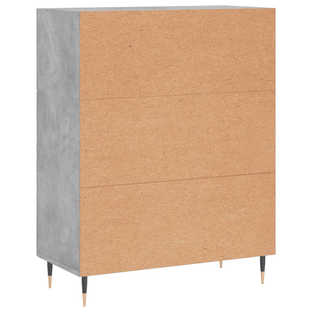 vidaXL Szafka, szarość betonu, 69,5x34x90 cm, materiał drewnopochodny