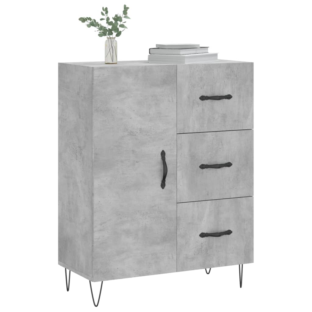 vidaXL Szafka, szarość betonu, 69,5x34x90 cm, materiał drewnopochodny