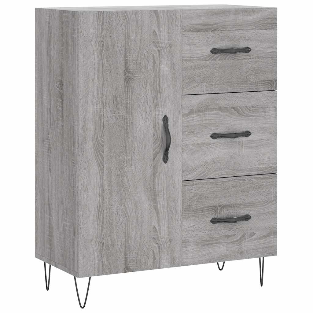 vidaXL Szafka, szary dąb sonoma, 69,5x34x90cm, materiał drewnopochodny