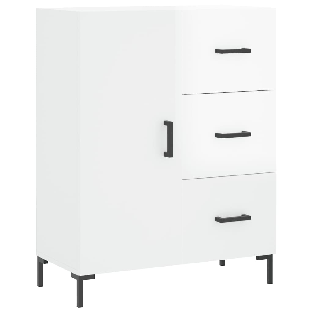 vidaXL Szafka, biała, połysk, 69,5x34x90 cm, materiał drewnopochodny