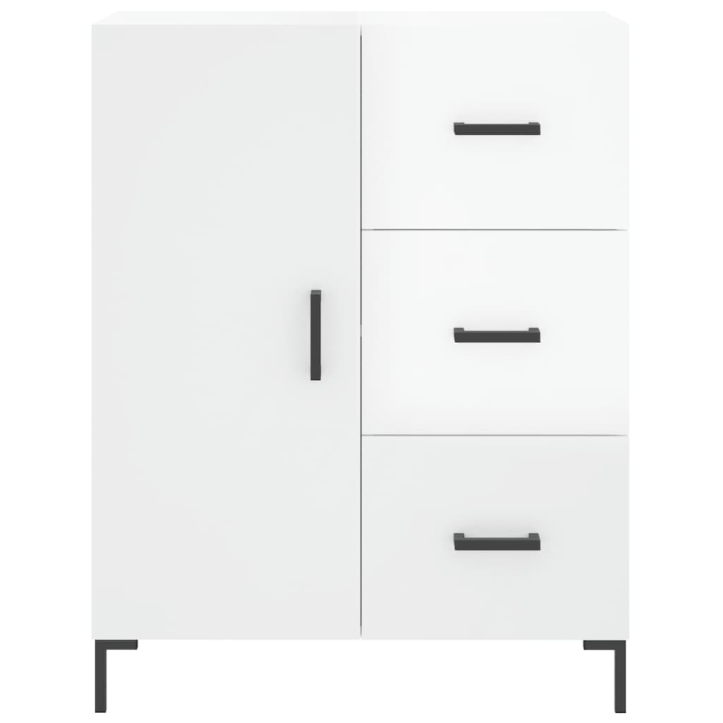 vidaXL Szafka, biała, połysk, 69,5x34x90 cm, materiał drewnopochodny