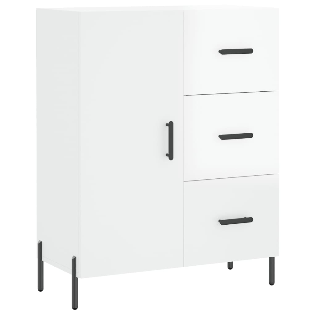 vidaXL Szafka, biała, połysk, 69,5x34x90 cm, materiał drewnopochodny