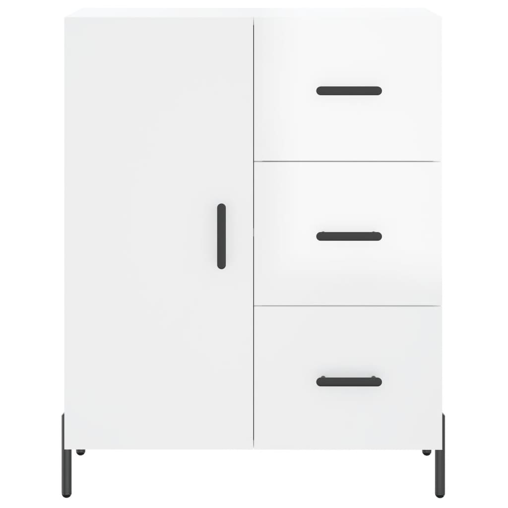 vidaXL Szafka, biała, połysk, 69,5x34x90 cm, materiał drewnopochodny