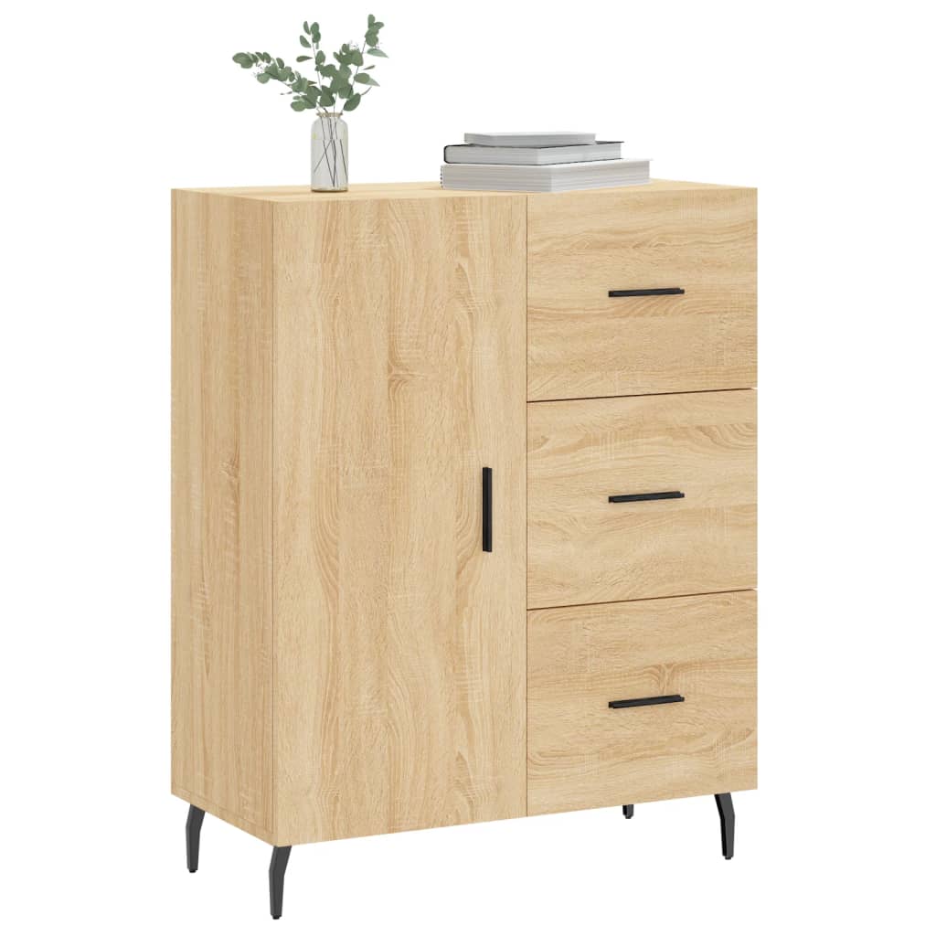 vidaXL Szafka, dąb sonoma, 69,5x34x90 cm, materiał drewnopochodny
