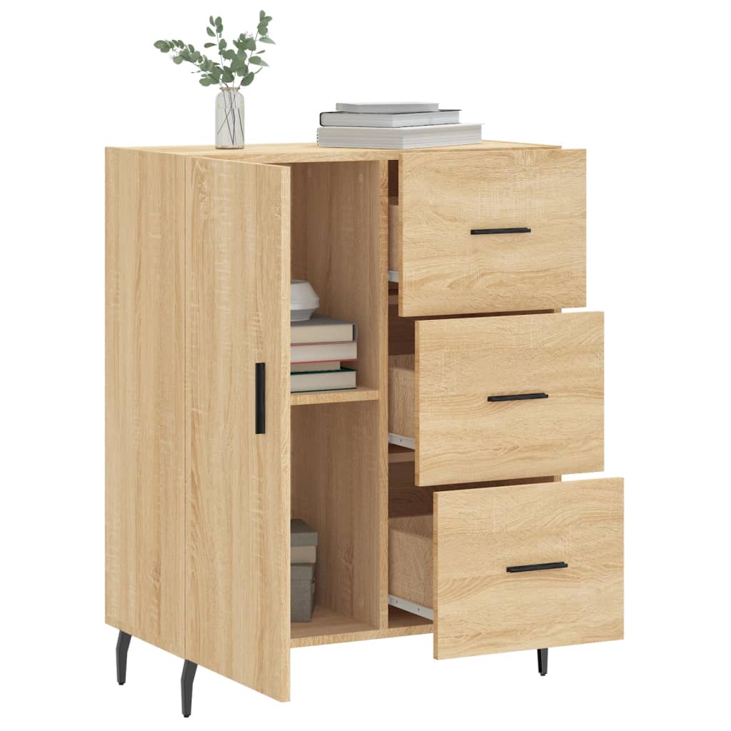 vidaXL Szafka, dąb sonoma, 69,5x34x90 cm, materiał drewnopochodny