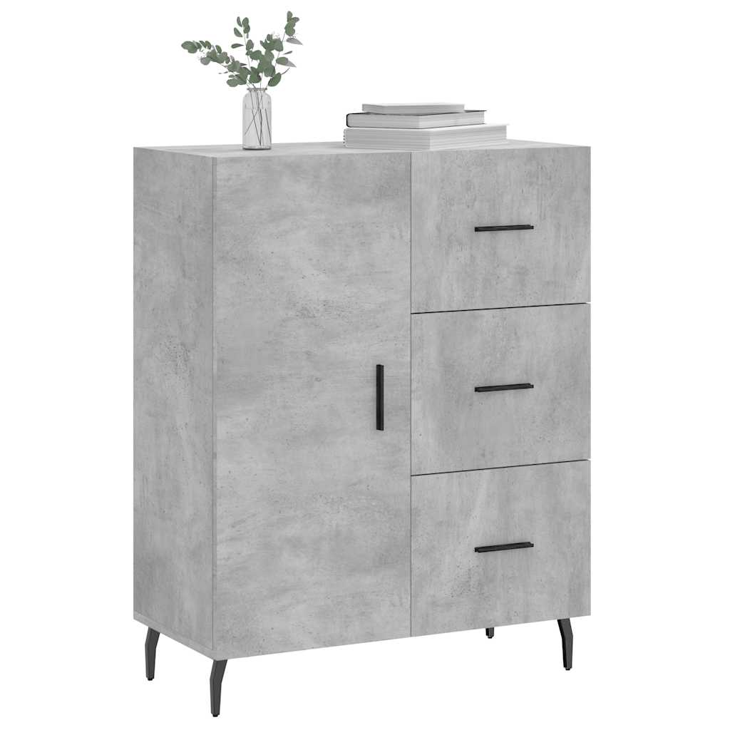 vidaXL Szafka, szarość betonu, 69,5x34x90 cm, materiał drewnopochodny