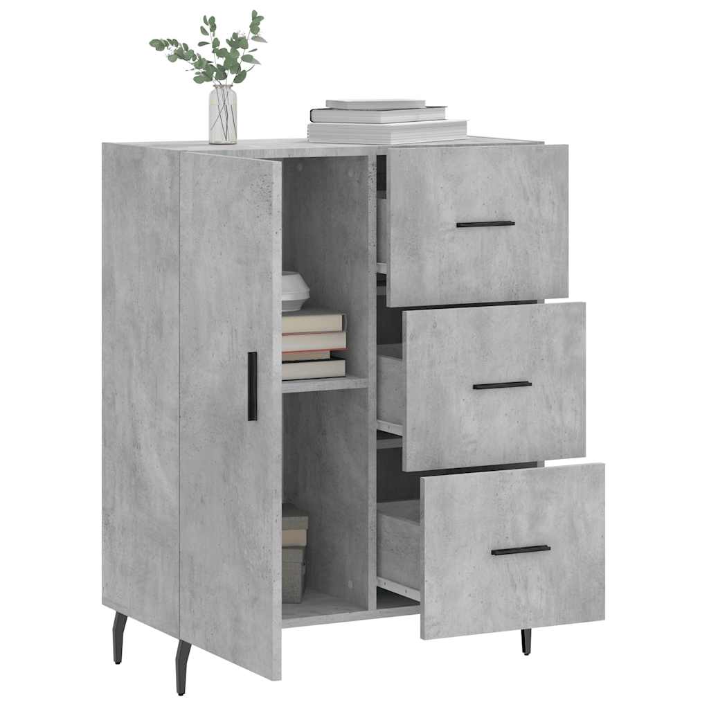 vidaXL Szafka, szarość betonu, 69,5x34x90 cm, materiał drewnopochodny
