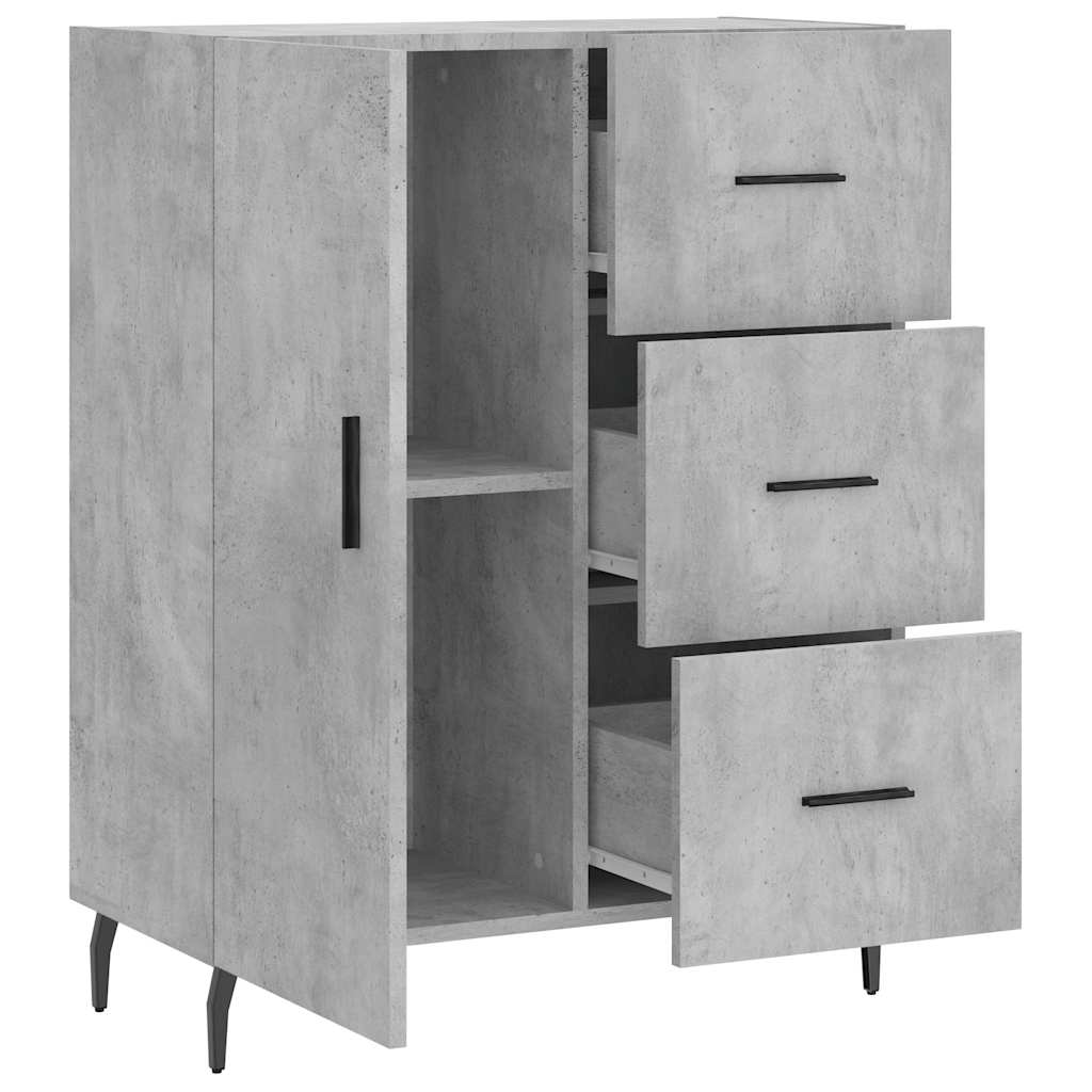 vidaXL Szafka, szarość betonu, 69,5x34x90 cm, materiał drewnopochodny