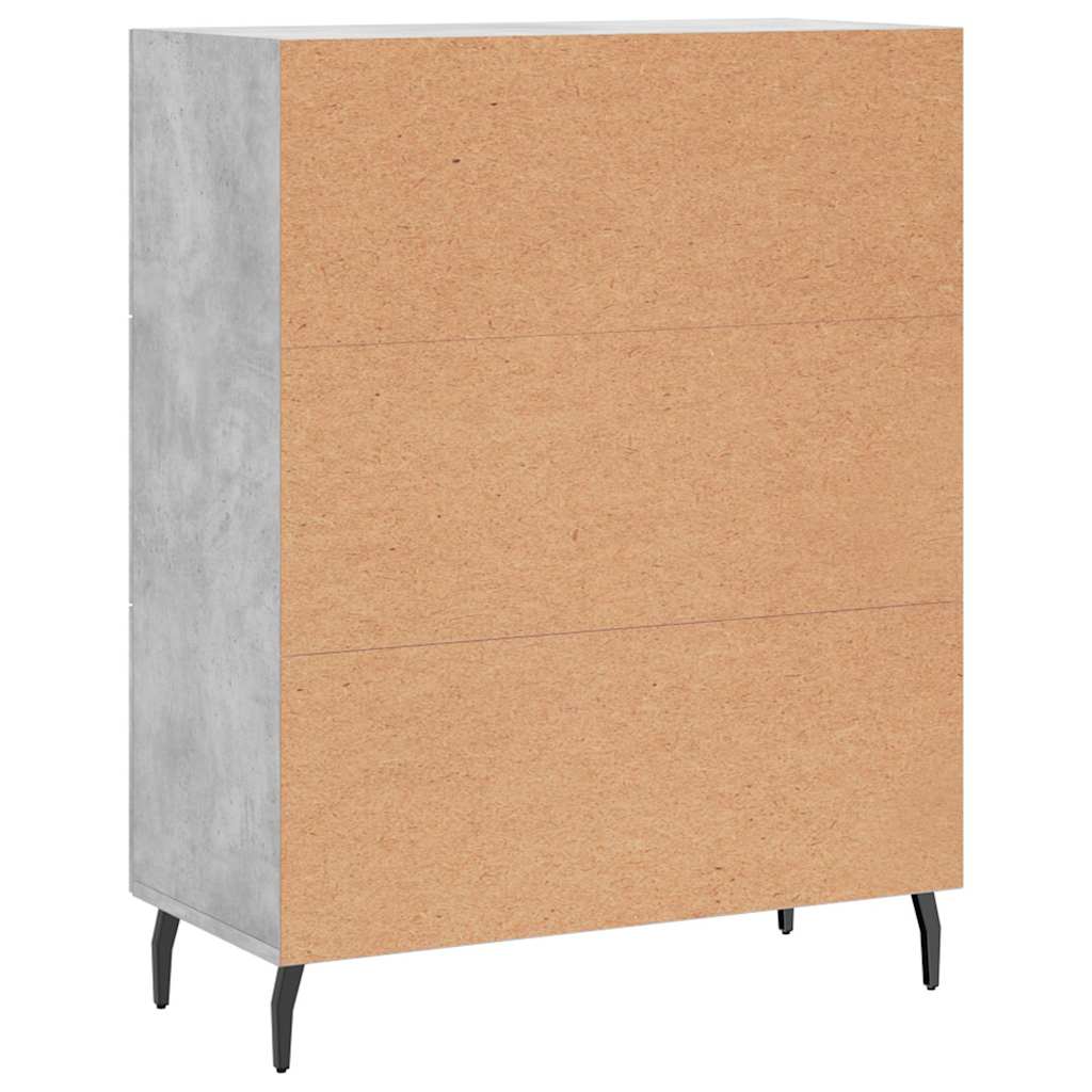 vidaXL Szafka, szarość betonu, 69,5x34x90 cm, materiał drewnopochodny