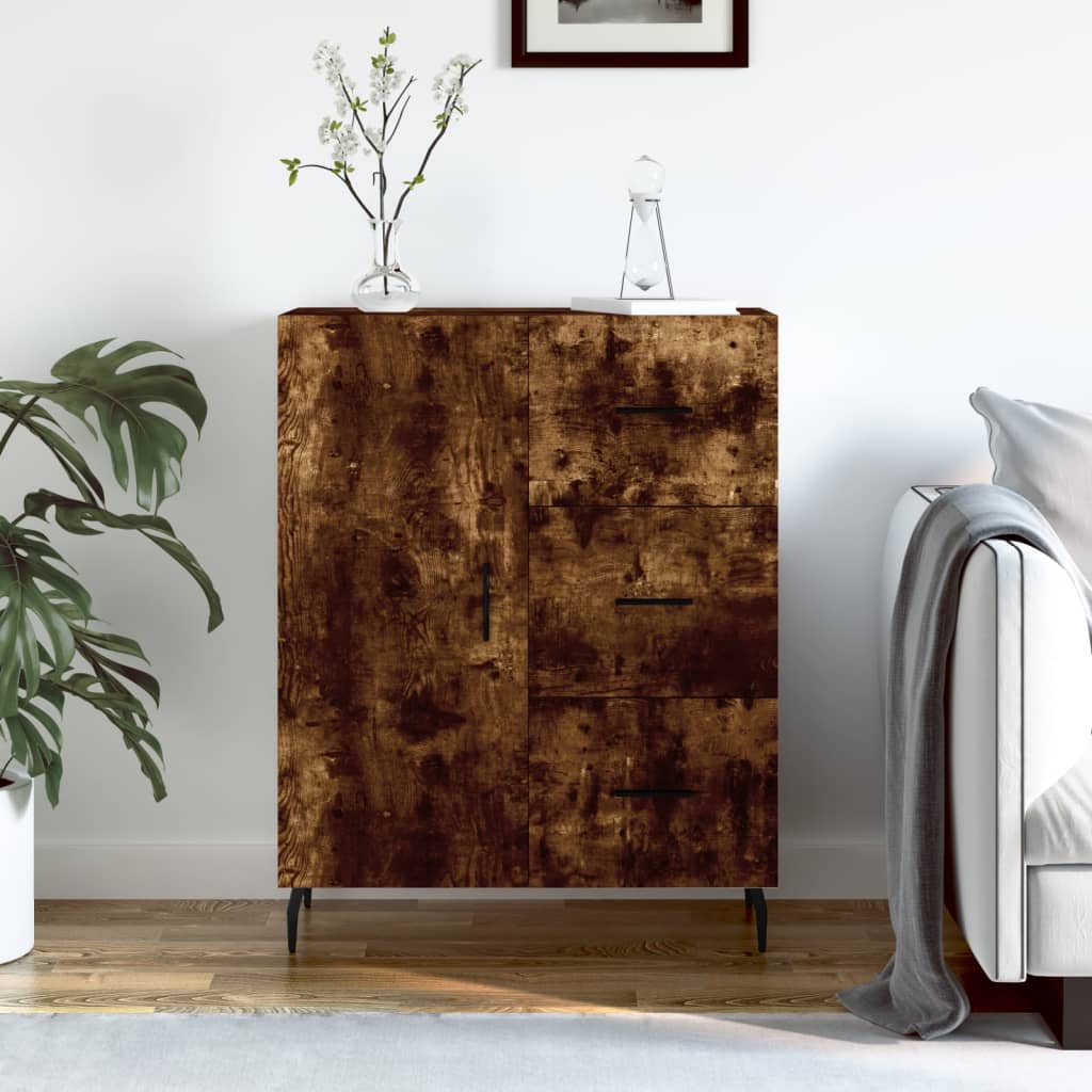 vidaXL Szafka, przydymiony dąb, 69,5x34x90 cm, materiał drewnopochodny