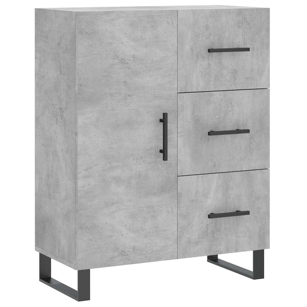 vidaXL Szafka, szarość betonu, 69,5x34x90 cm, materiał drewnopochodny