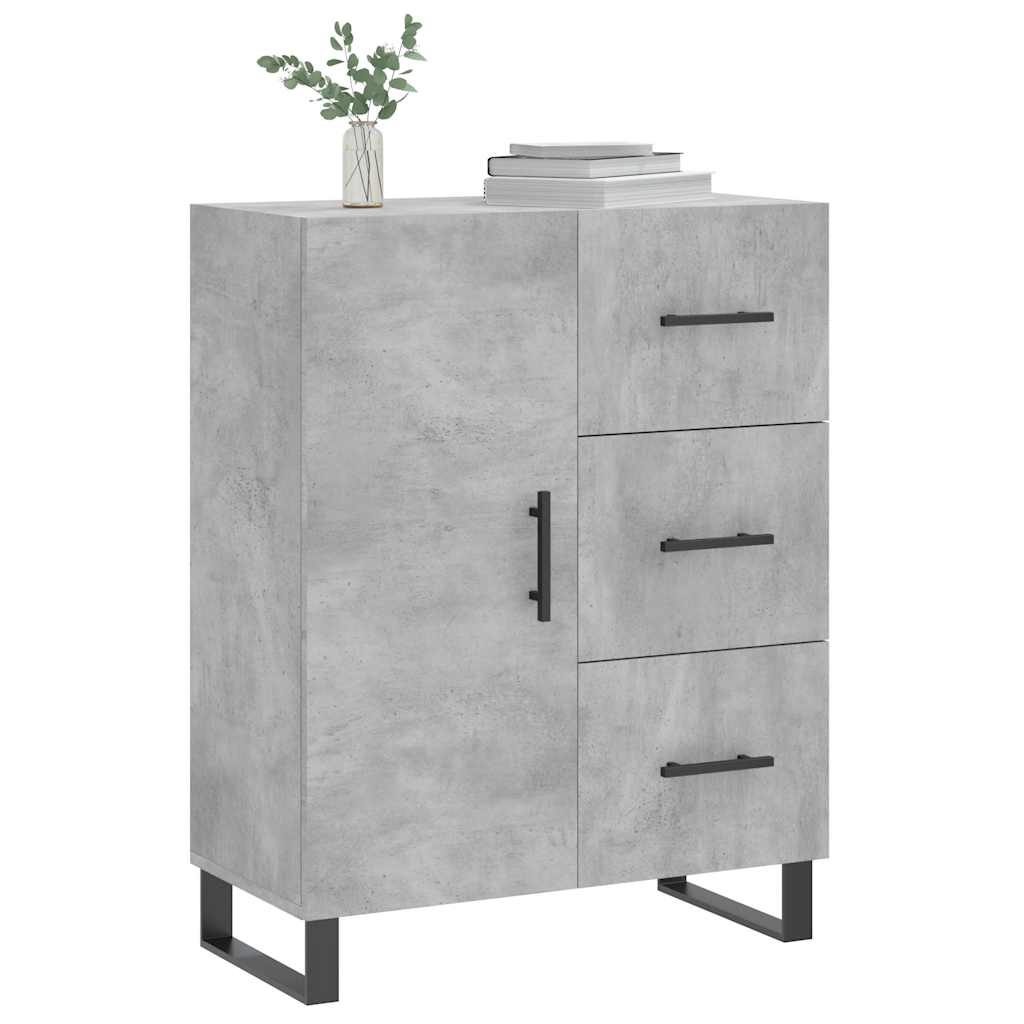 vidaXL Szafka, szarość betonu, 69,5x34x90 cm, materiał drewnopochodny