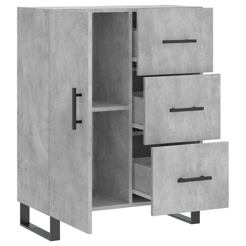vidaXL Szafka, szarość betonu, 69,5x34x90 cm, materiał drewnopochodny