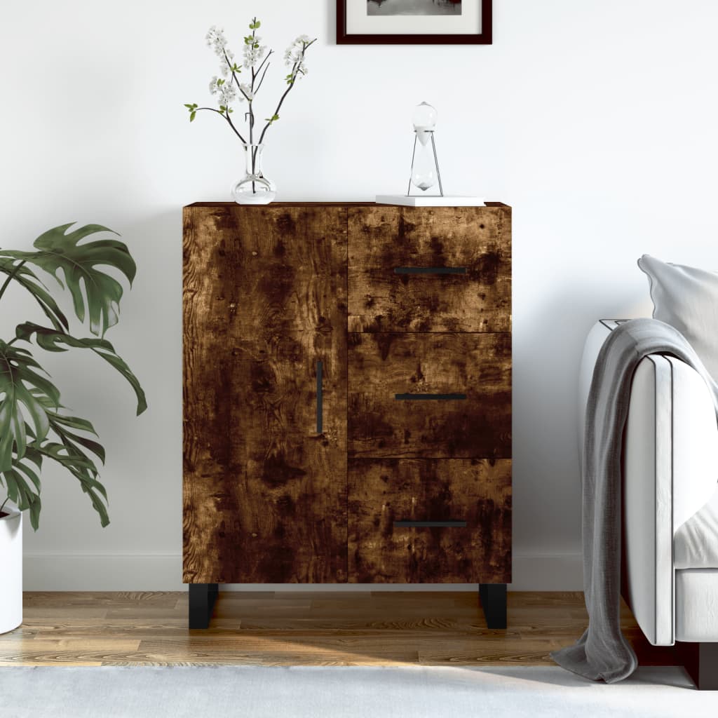 vidaXL Szafka, przydymiony dąb, 69,5x34x90 cm, materiał drewnopochodny