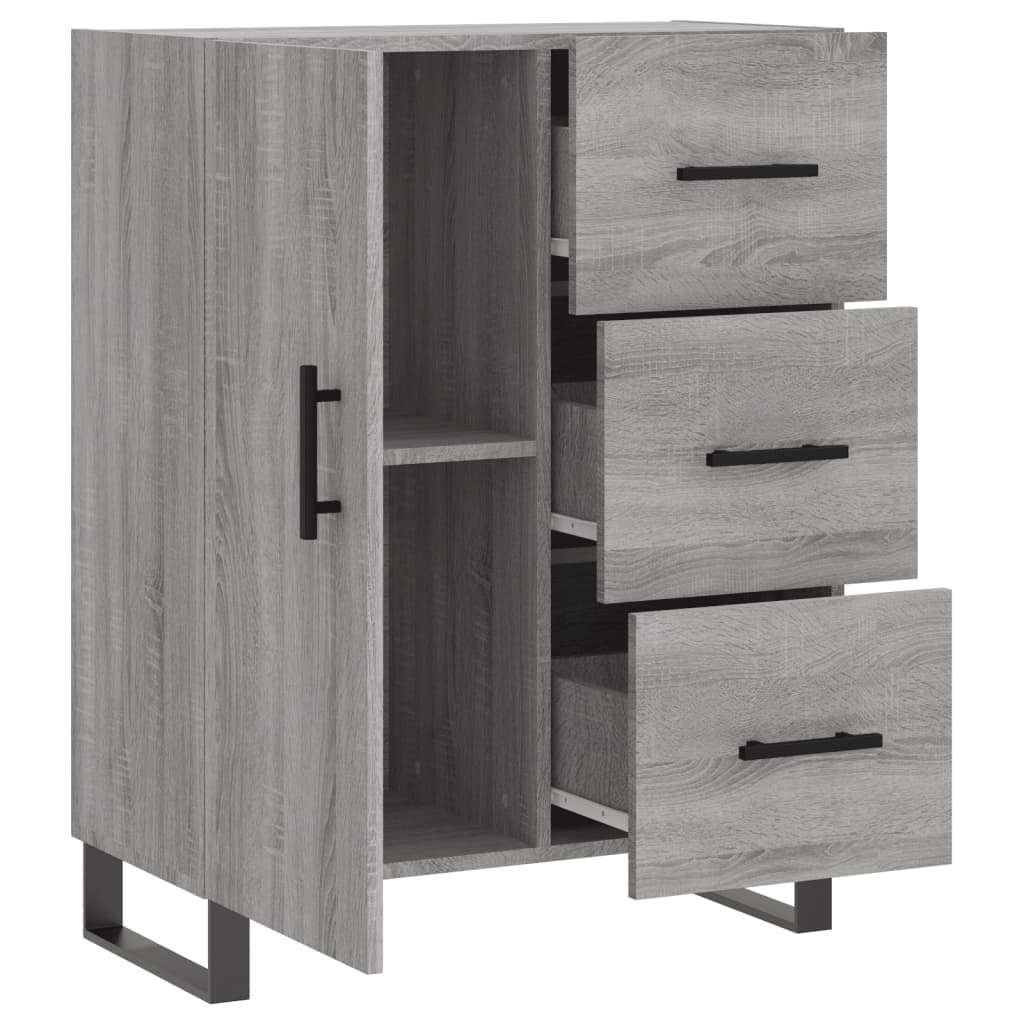 vidaXL Szafka, szary dąb sonoma, 69,5x34x90cm, materiał drewnopochodny