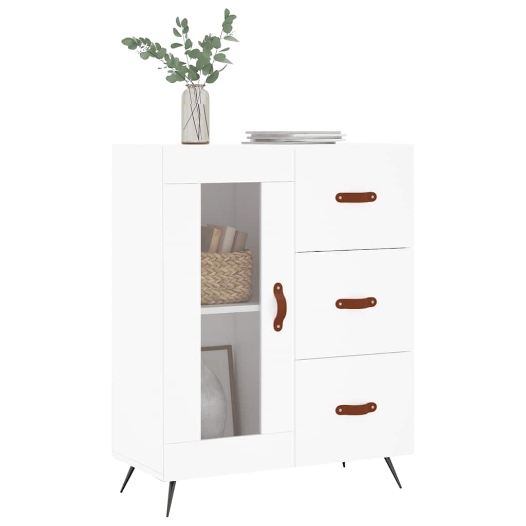 vidaXL Szafka, biała, 69,5x34x90 cm, materiał drewnopochodny