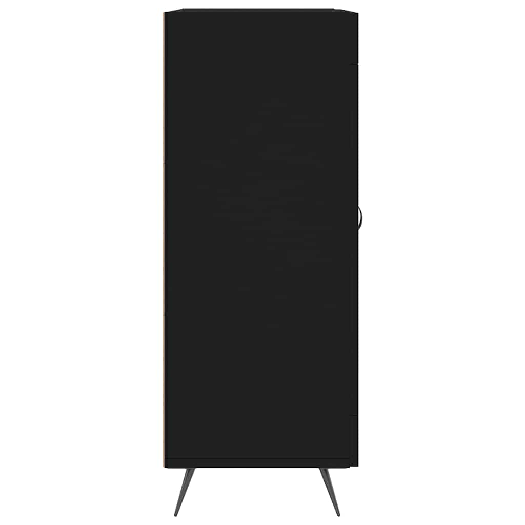 vidaXL Szafka, czarna, 69,5x34x90 cm, materiał drewnopochodny