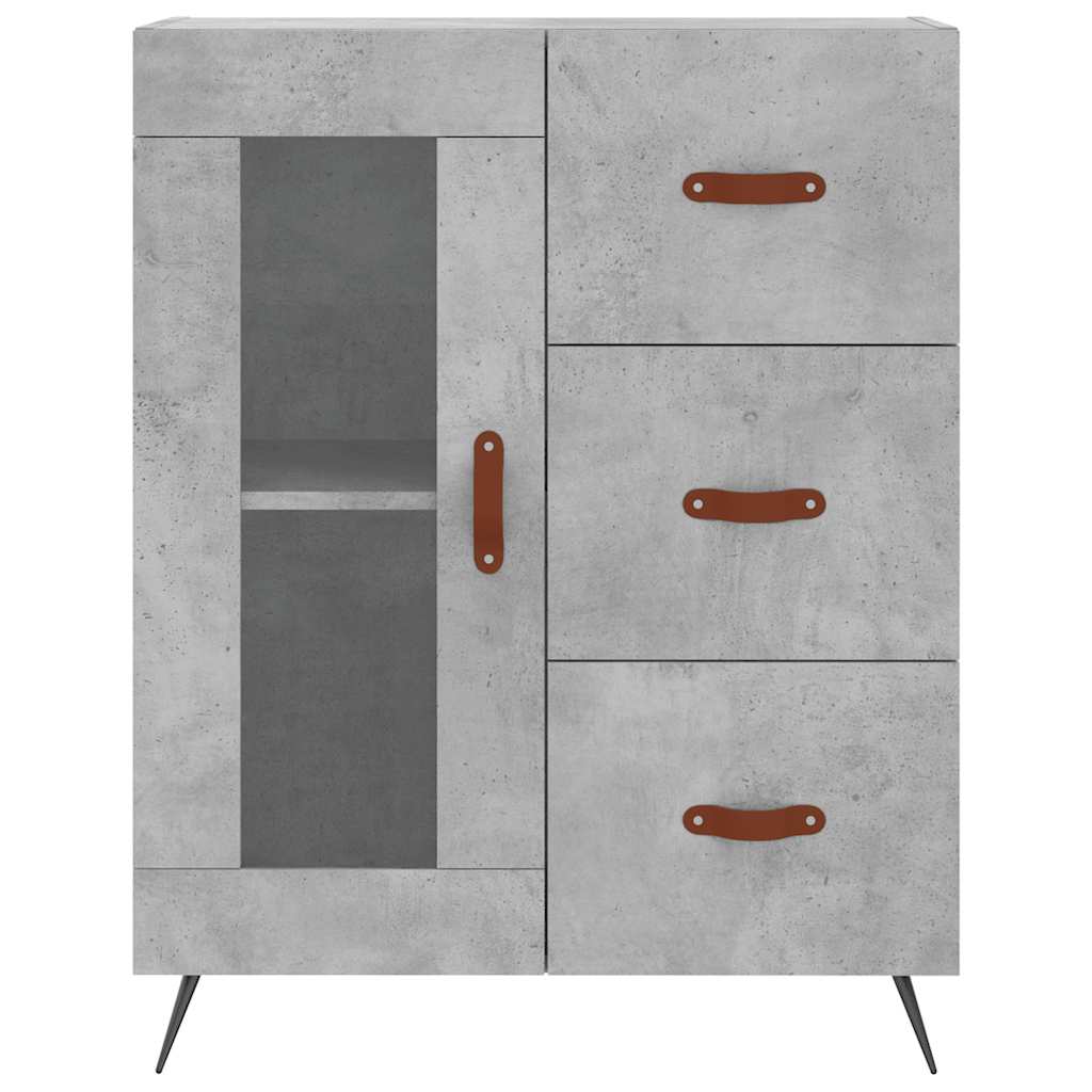 vidaXL Szafka, szarość betonu, 69,5x34x90 cm, materiał drewnopochodny
