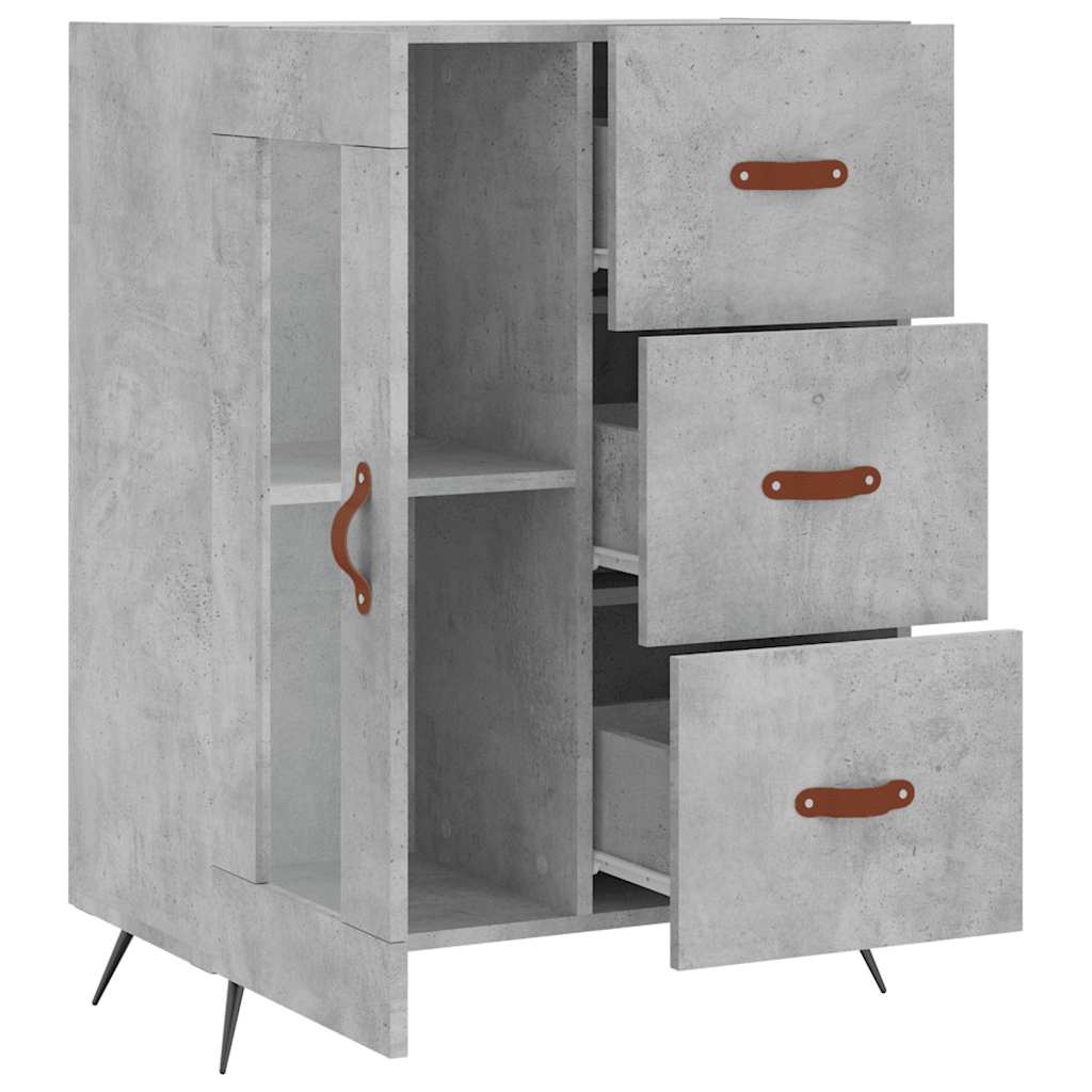 vidaXL Szafka, szarość betonu, 69,5x34x90 cm, materiał drewnopochodny