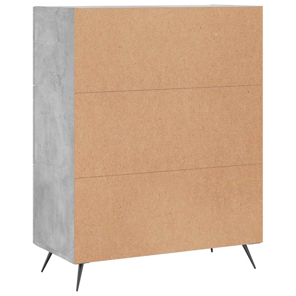 vidaXL Szafka, szarość betonu, 69,5x34x90 cm, materiał drewnopochodny