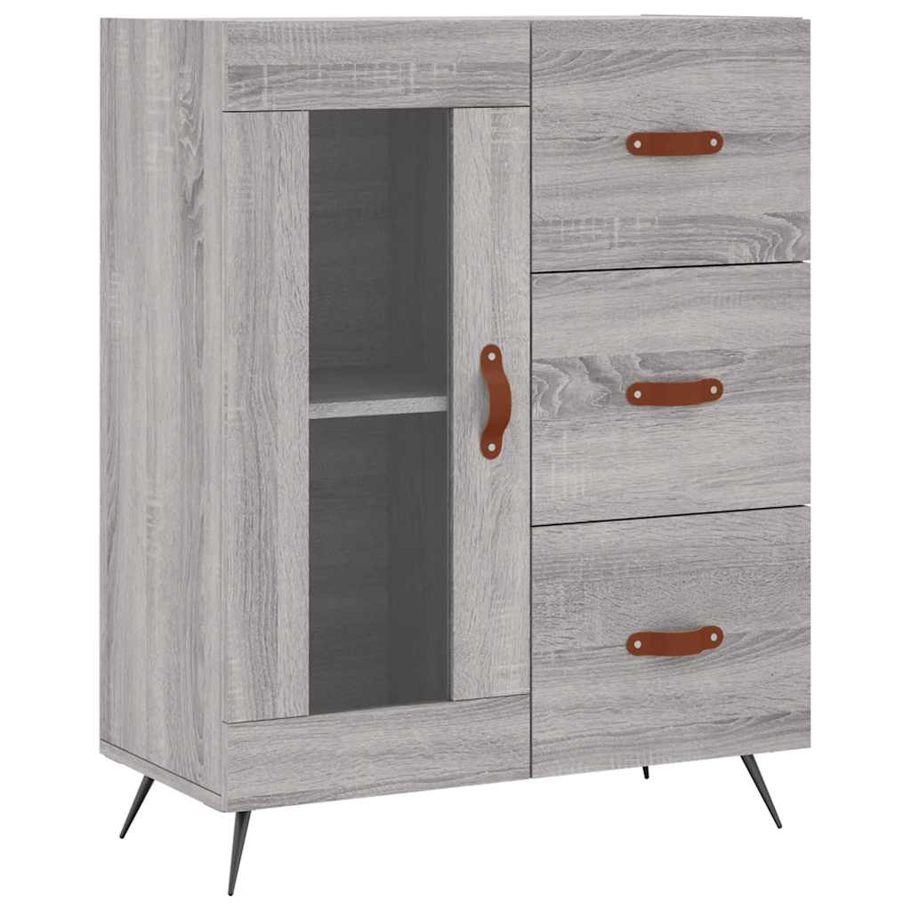 vidaXL Szafka, szary dąb sonoma, 69,5x34x90cm, materiał drewnopochodny