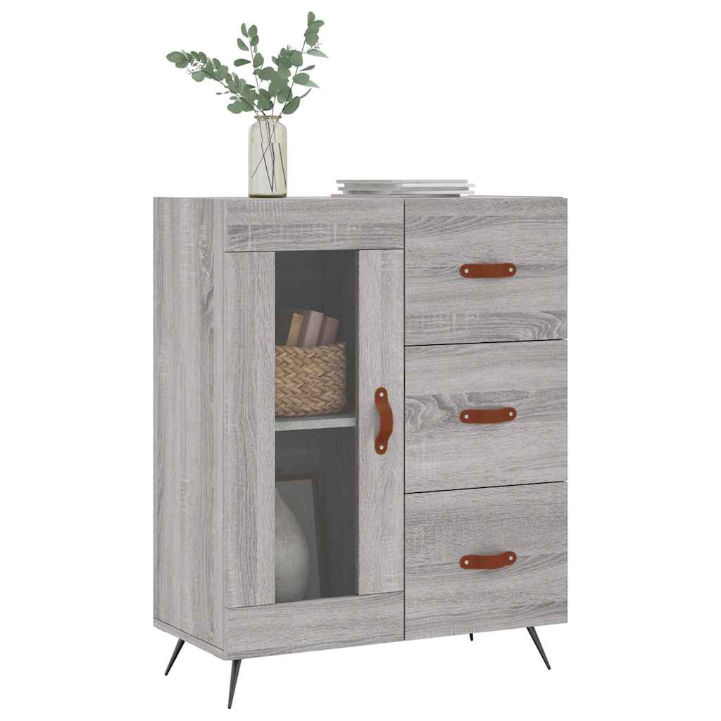vidaXL Szafka, szary dąb sonoma, 69,5x34x90cm, materiał drewnopochodny