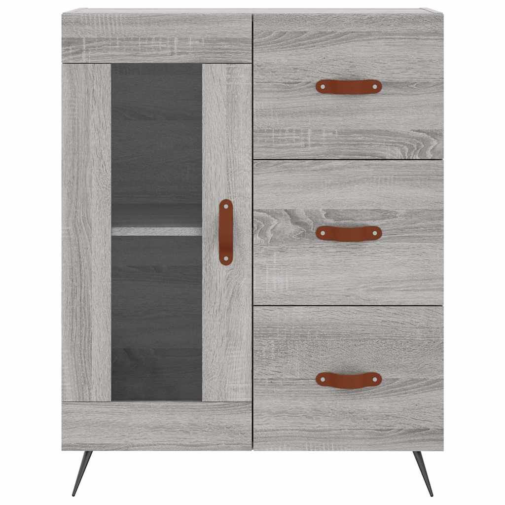 vidaXL Szafka, szary dąb sonoma, 69,5x34x90cm, materiał drewnopochodny