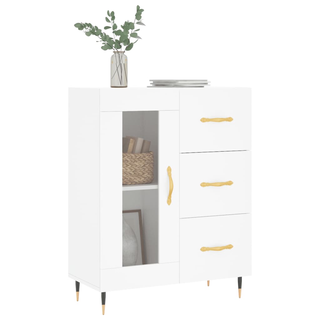 vidaXL Szafka, biała, 69,5x34x90 cm, materiał drewnopochodny