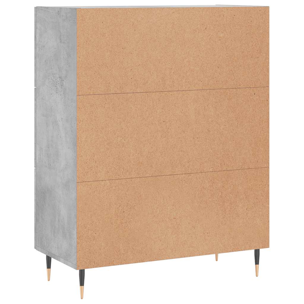 vidaXL Szafka, szarość betonu, 69,5x34x90 cm, materiał drewnopochodny