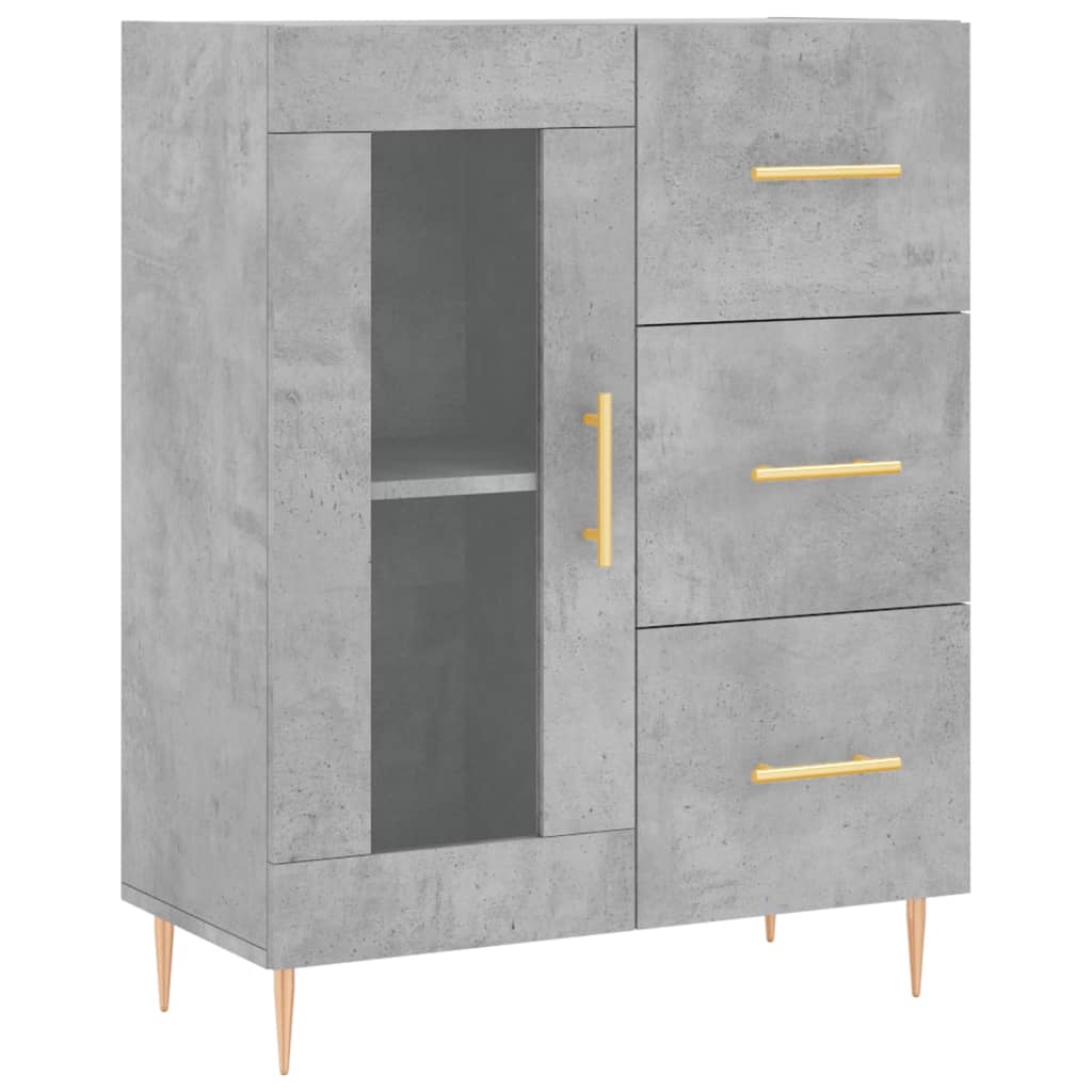 vidaXL Szafka, szarość betonu, 69,5x34x90 cm, materiał drewnopochodny