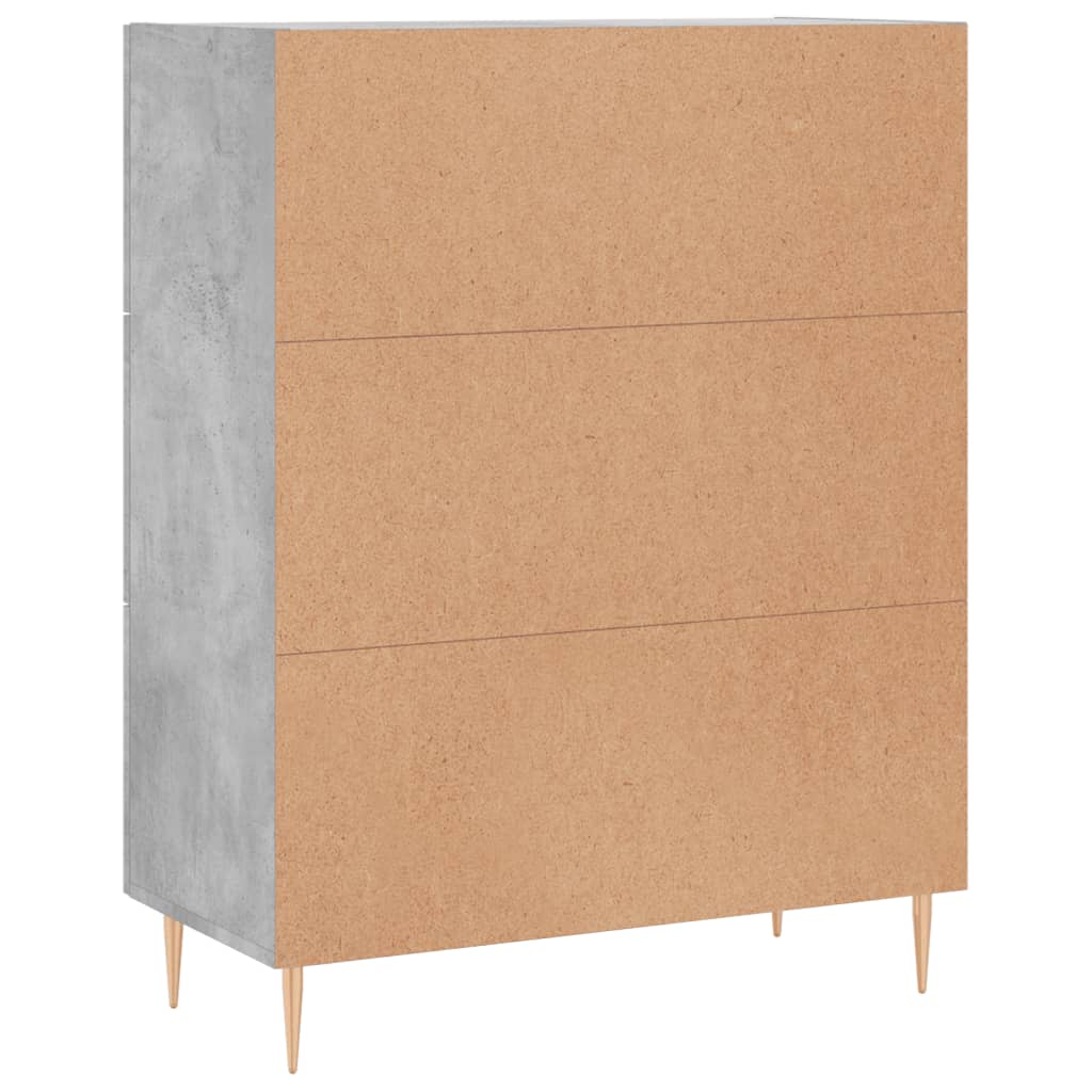 vidaXL Szafka, szarość betonu, 69,5x34x90 cm, materiał drewnopochodny