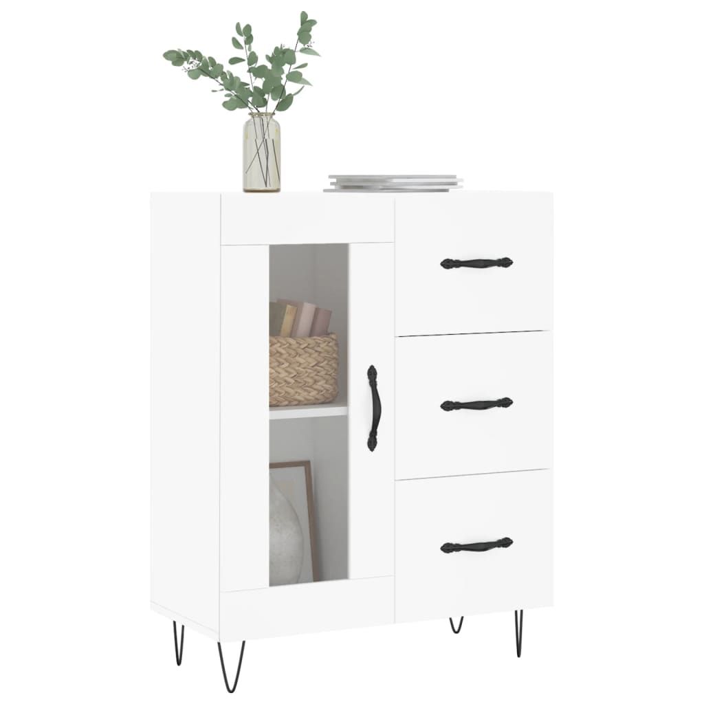 vidaXL Szafka, biała, 69,5x34x90 cm, materiał drewnopochodny