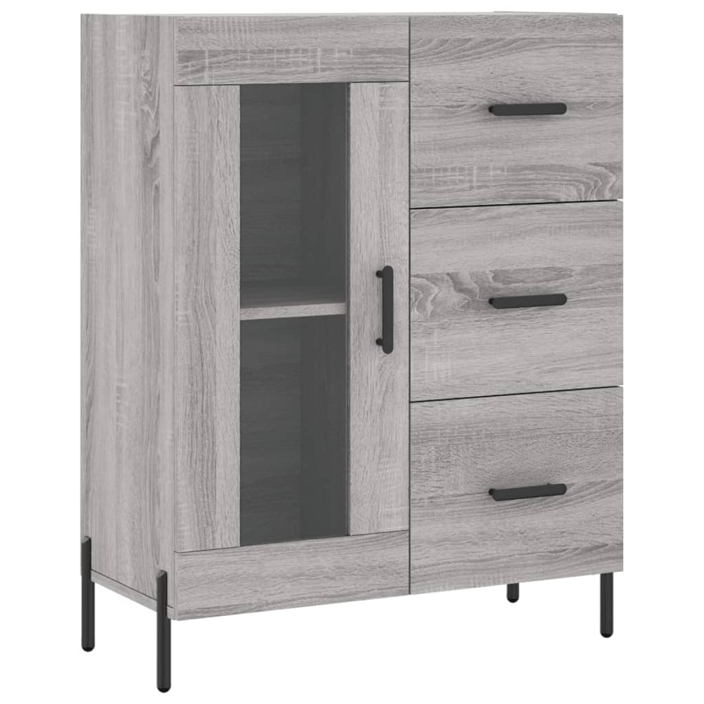vidaXL Szafka, szary dąb sonoma, 69,5x34x90cm, materiał drewnopochodny