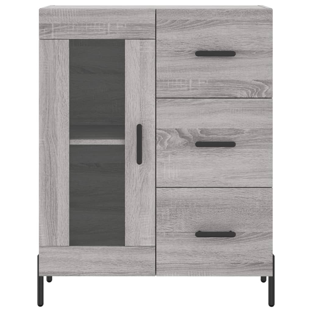vidaXL Szafka, szary dąb sonoma, 69,5x34x90cm, materiał drewnopochodny