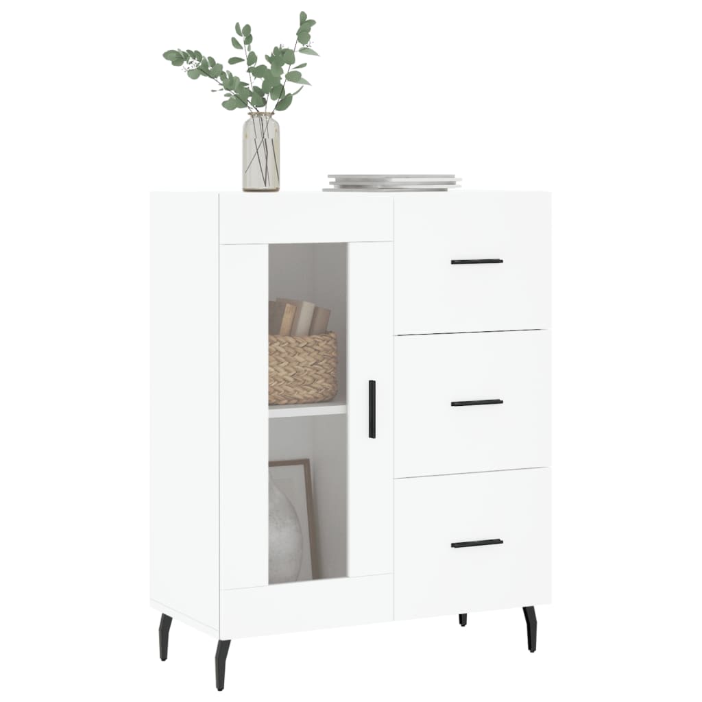 vidaXL Szafka, biała, 69,5x34x90 cm, materiał drewnopochodny