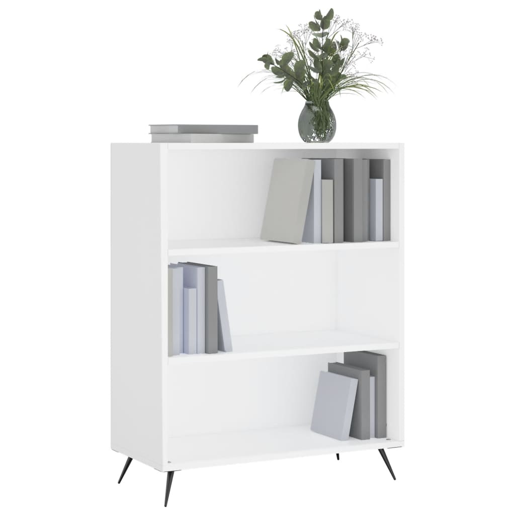 vidaXL Regał, biały, 69,5x32,5x90 cm, materiał drewnopochodny