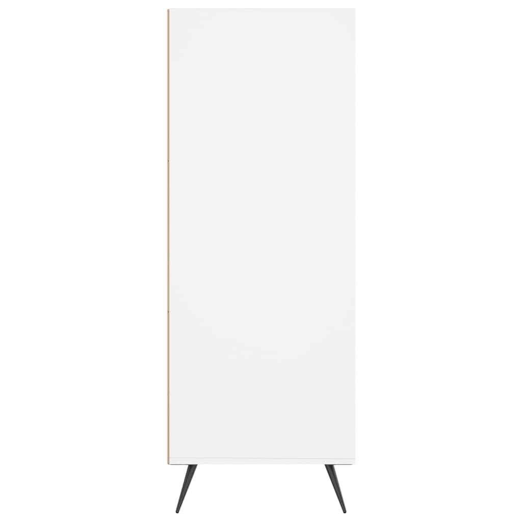 vidaXL Regał, biały, 69,5x32,5x90 cm, materiał drewnopochodny