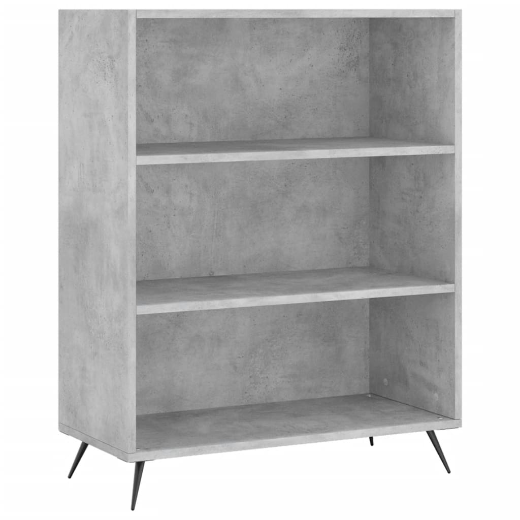 vidaXL Regał, szarość betonu, 69,5x32,5x90 cm, materiał drewnopochodny