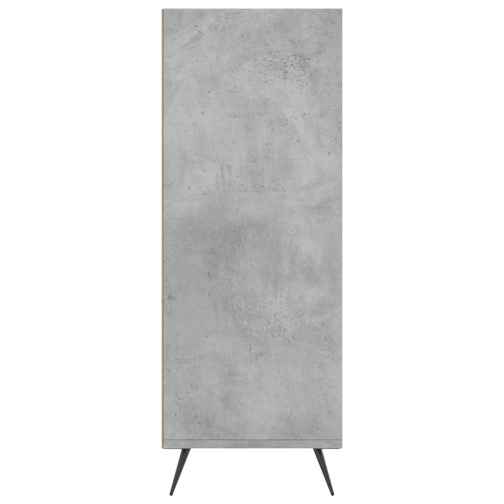 vidaXL Regał, szarość betonu, 69,5x32,5x90 cm, materiał drewnopochodny