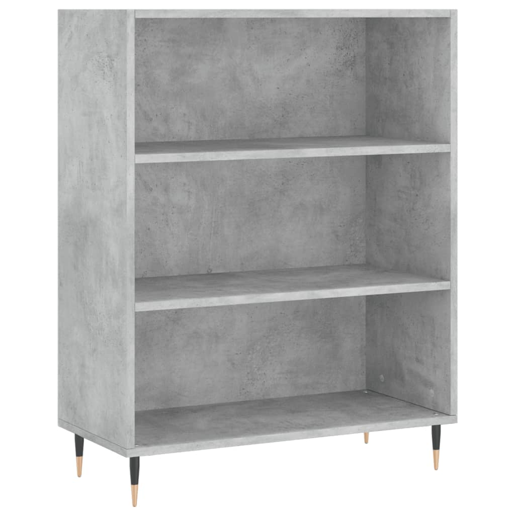 vidaXL Regał, szarość betonu, 69,5x32,5x90 cm, materiał drewnopochodny