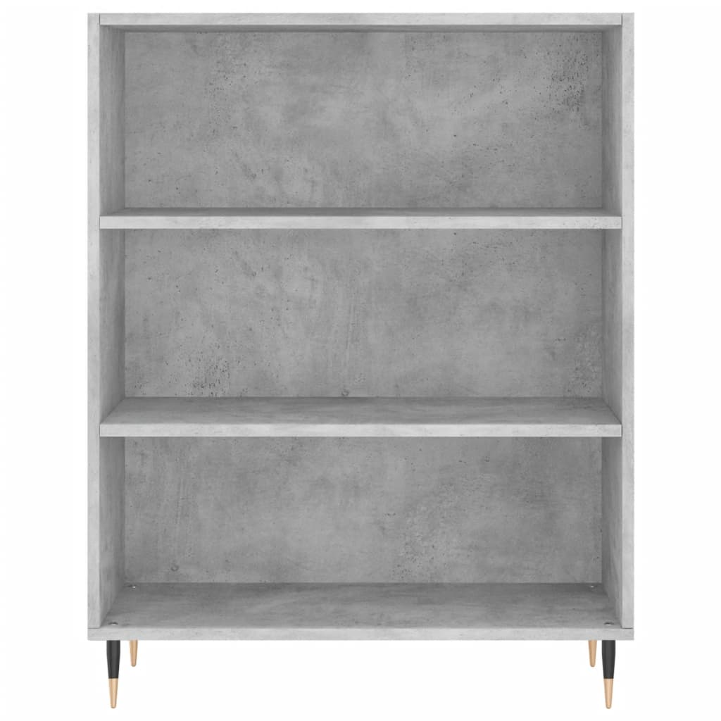 vidaXL Regał, szarość betonu, 69,5x32,5x90 cm, materiał drewnopochodny