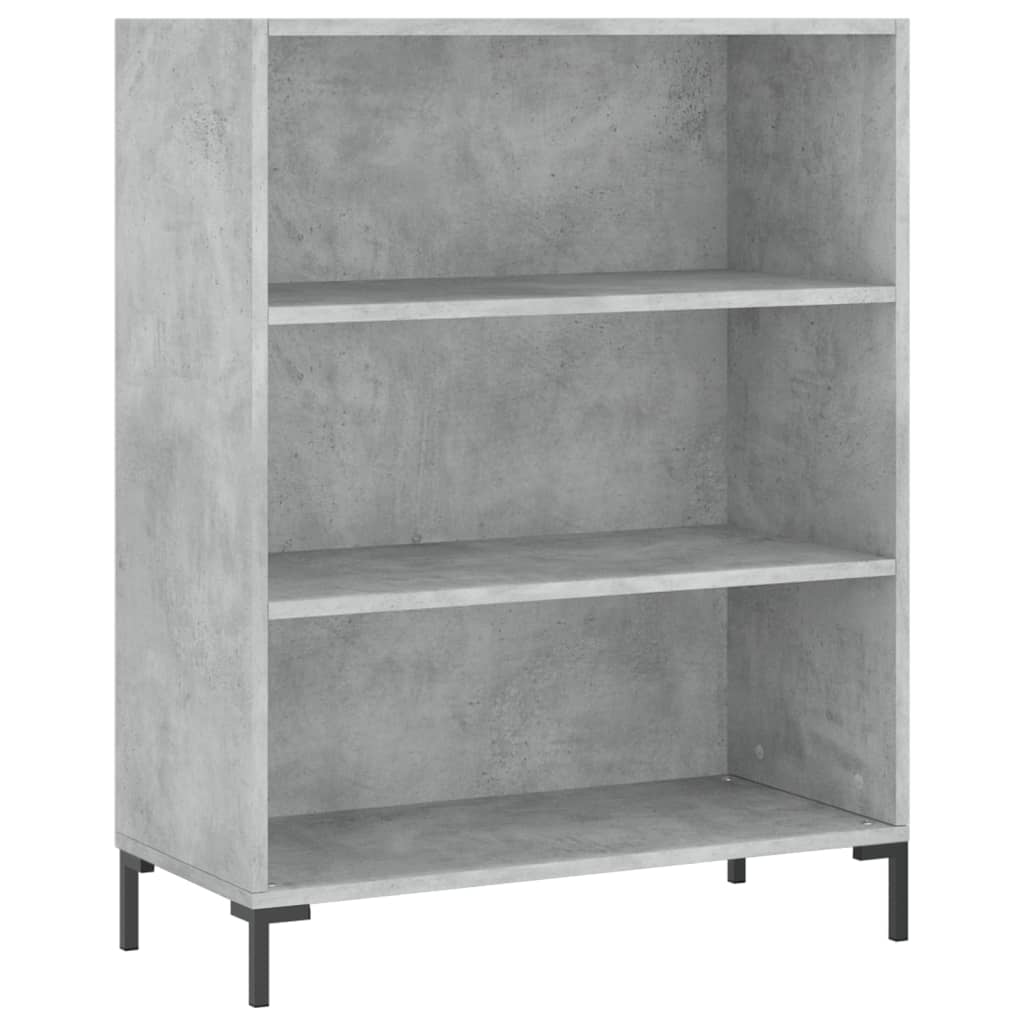 vidaXL Regał, szarość betonu, 69,5x32,5x90 cm, materiał drewnopochodny