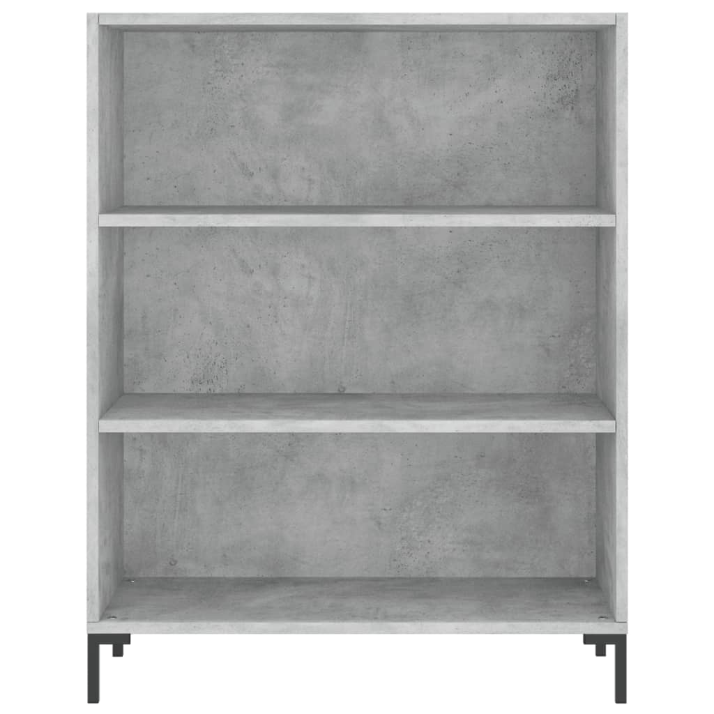 vidaXL Regał, szarość betonu, 69,5x32,5x90 cm, materiał drewnopochodny