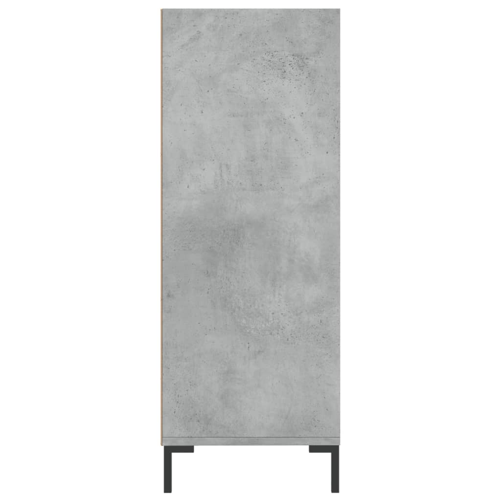 vidaXL Regał, szarość betonu, 69,5x32,5x90 cm, materiał drewnopochodny