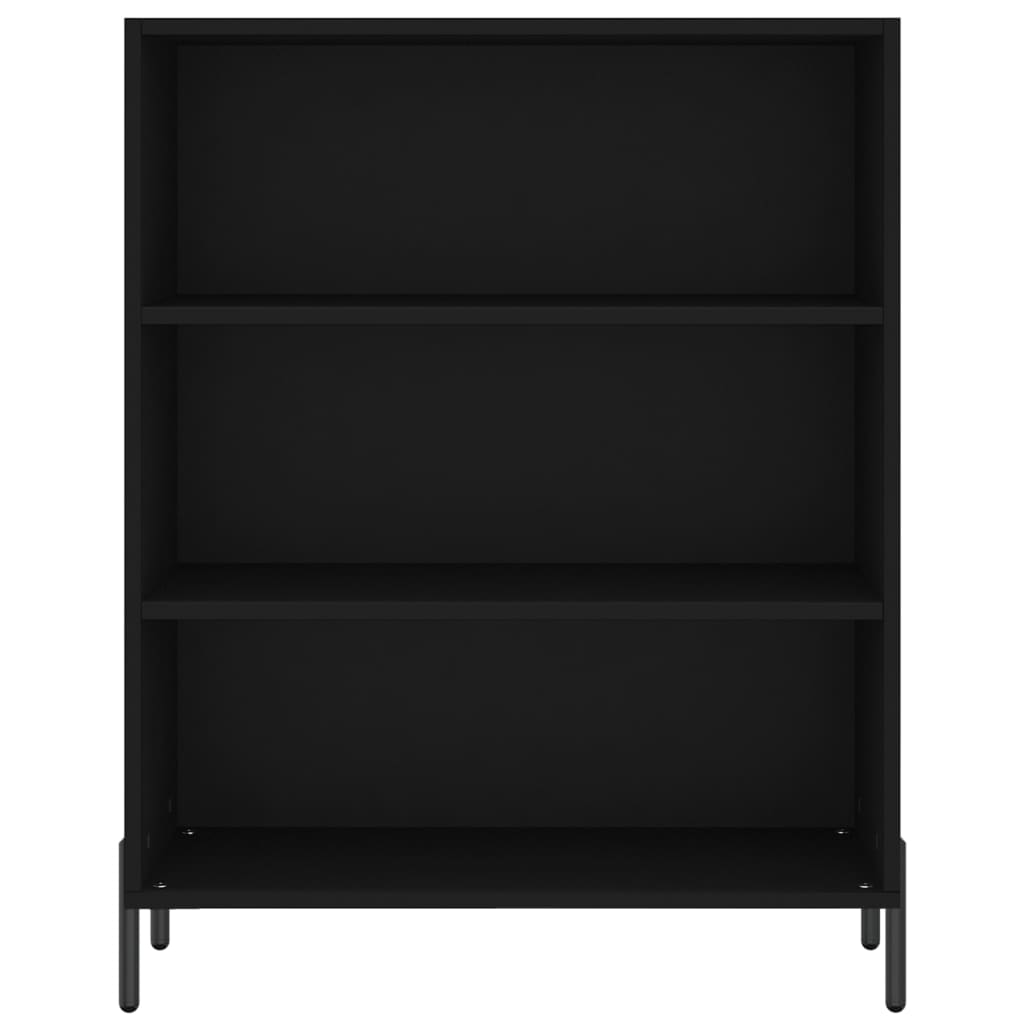 vidaXL Regał, czarny, 69,5x32,5x90 cm, materiał drewnopochodny