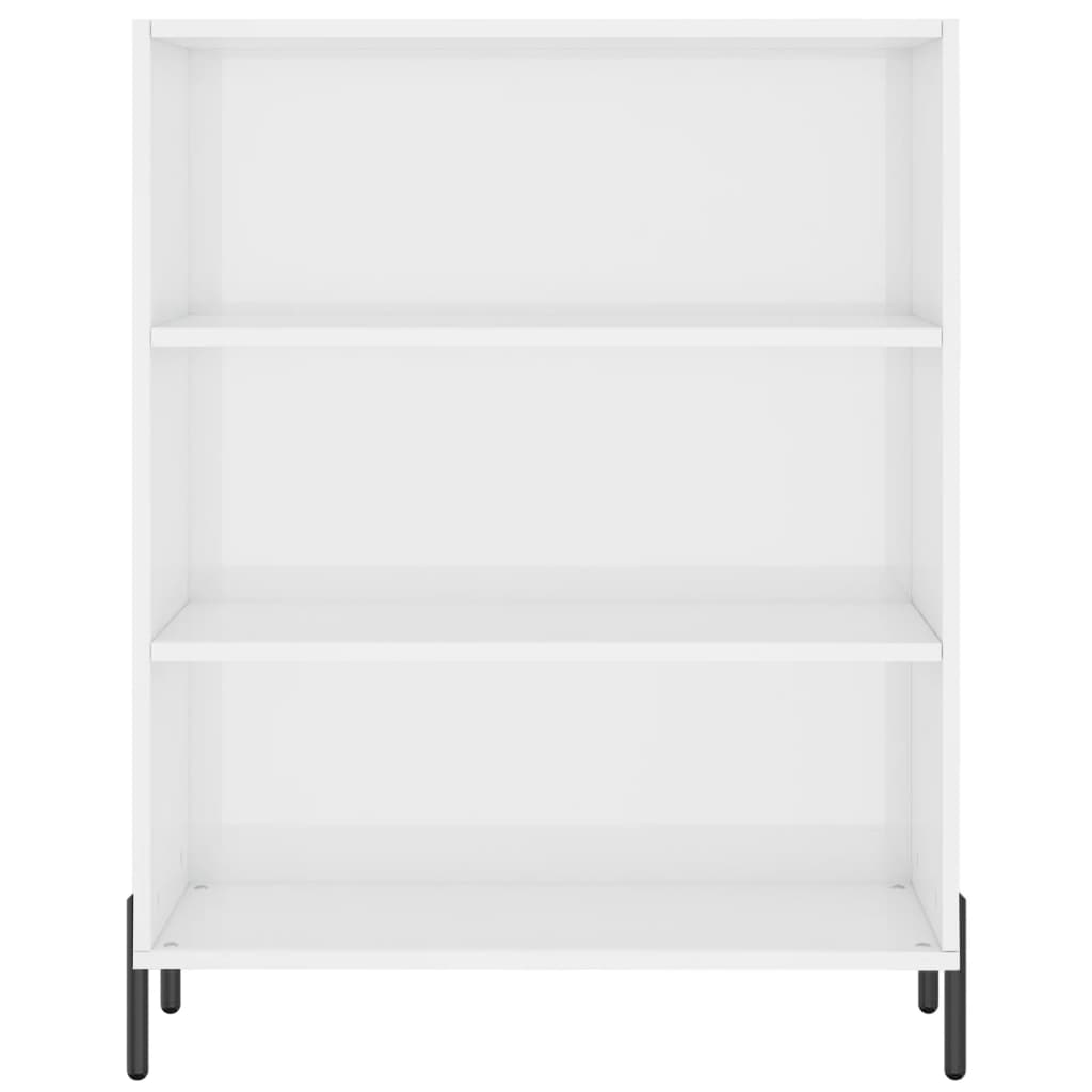 vidaXL Regał, biały, połysk, 69,5x32,5x90 cm, materiał drewnopochodny