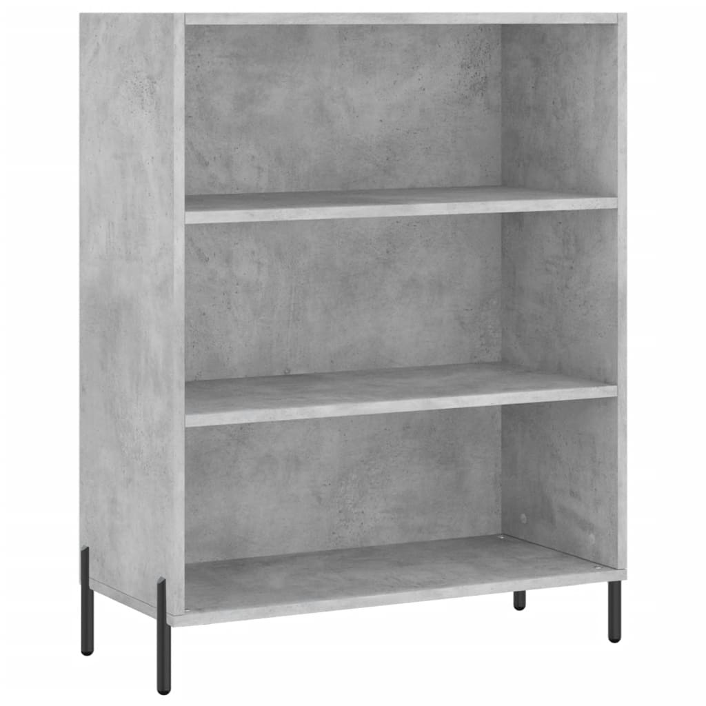 vidaXL Regał, szarość betonu, 69,5x32,5x90 cm, materiał drewnopochodny