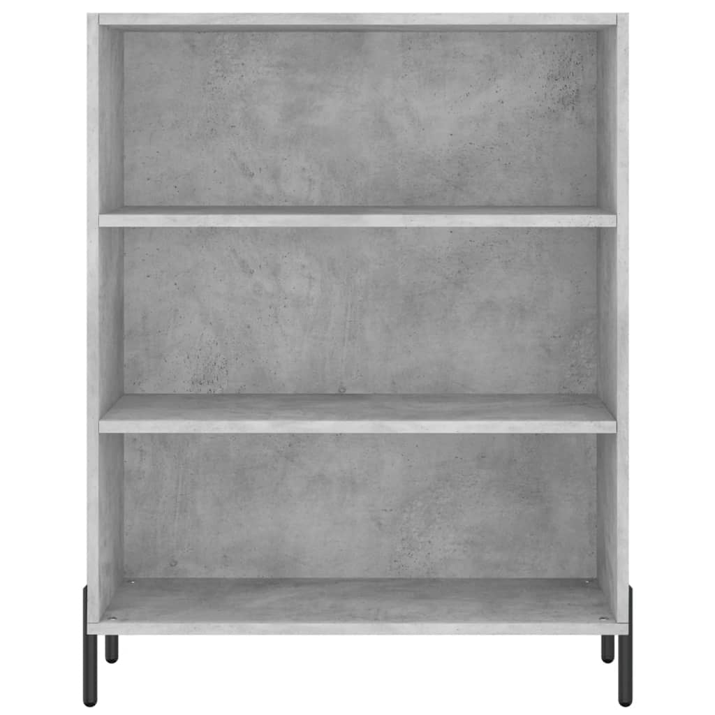 vidaXL Regał, szarość betonu, 69,5x32,5x90 cm, materiał drewnopochodny