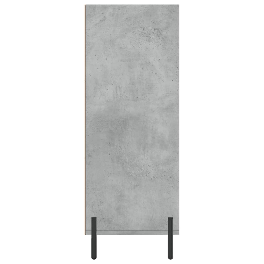 vidaXL Regał, szarość betonu, 69,5x32,5x90 cm, materiał drewnopochodny